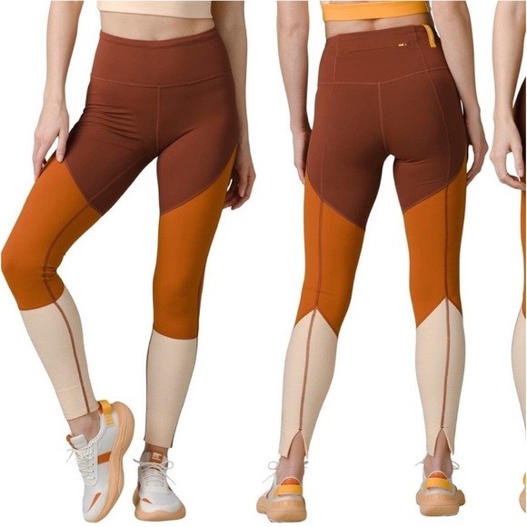 Sorel X Prana Wandering Soul Colorblock Leggings, Size Medium. - Picture 1 of 4